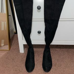Marc Fisher Humor 2 Over the Knee Black Suede Boots